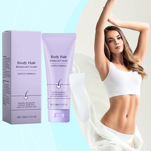 Hair Removal Cream, Painless & Effective Hair Removal Gel for Men & Women, Aloe-Infused, 3.53 oz