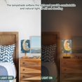 thumbnail image 5 of Bear Hug The Moon Stars Table Lamp with USB Port LED Warm Light Lamp Night Light Home Decor, 5 of 7