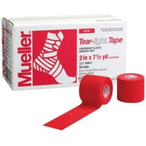 Mueller Tear-Light Elastic Athletic Stretch Tape: 2 in. x 7-1/2 yds. (Red) 4-rolls