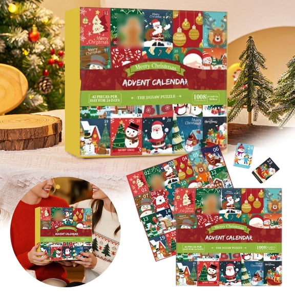 Countdown Sets 2 24 Day Xmas Advent Calendar with 24 Figures and Holiday Ornament for Indoor and Outdoor Home Party Experiences
