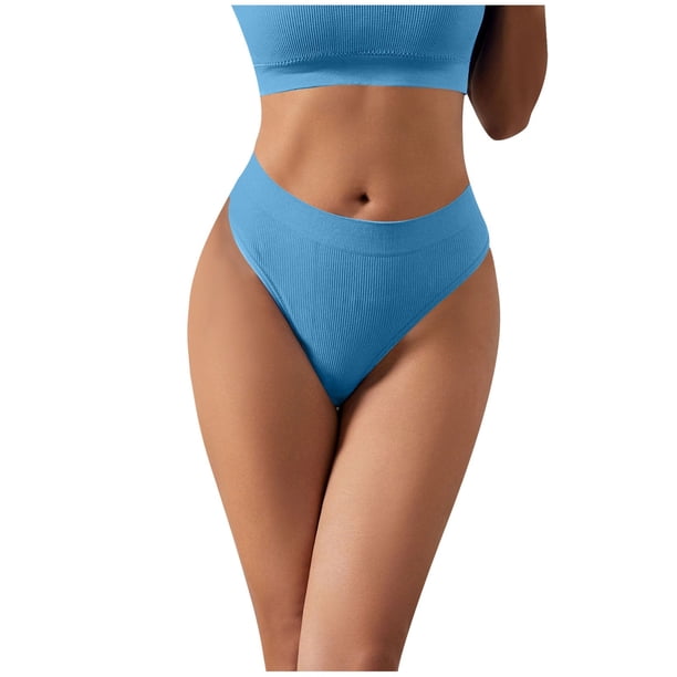Ropa interior deportiva sexy de algodón sin costuras, de cintura baja y con tanga para mujer