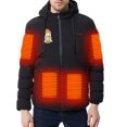 thumbnail image 3 of LOVZFMLL Vestes pour Hommes Haut Décontracté Col Rond Tricoté Faux Manteau Chauffant à Manches Longues Col Rond, 3 of 5