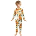 thumbnail image 6 of FORMRS Long Sleeve Top and Pants Pajama Set for Niños 2-Piece Sleepwear, Sizes 18M-8Y, Cartoon Plants, 6 of 6