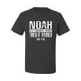 thumbnail image 2 of Wild Bobby Noah Was A Conspiracy Theorist Inspirational/Christian Men Graphic Tee, Charcoal, 5X-Large, 2 of 5