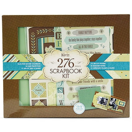 276-Piece Complete Scrapbooking Kit, Green Color Combo