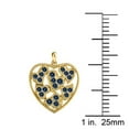 thumbnail image 4 of 0.25 Carat Natural Blue Diamond With Heart-In-Heart Beautiful Design Heart Shape Pendant Crafted In Rose White and Yellow Gold With 18 Box Chain Gold Plated Over 925 Sterling Silver For Women, 4 of 5