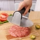 thumbnail image 5 of pstuiky Prensa para hamburguesas de acero inoxidable con mango|ideal para planchas y parrillas. Accesorios para cocinar a la parrilla, 5 of 9