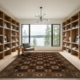 thumbnail image 2 of ODIKA 9'x12' Washable Area Rug Throw Layout Tone Geometric Featuring Symmetrical Door Large for Dining Room, Basement, Office, Non-Slip Chair-Friendly, 2 of 7