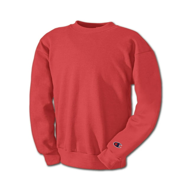 Champion Mens Double Dry Eco Fleece Crew, XL, Scarlet