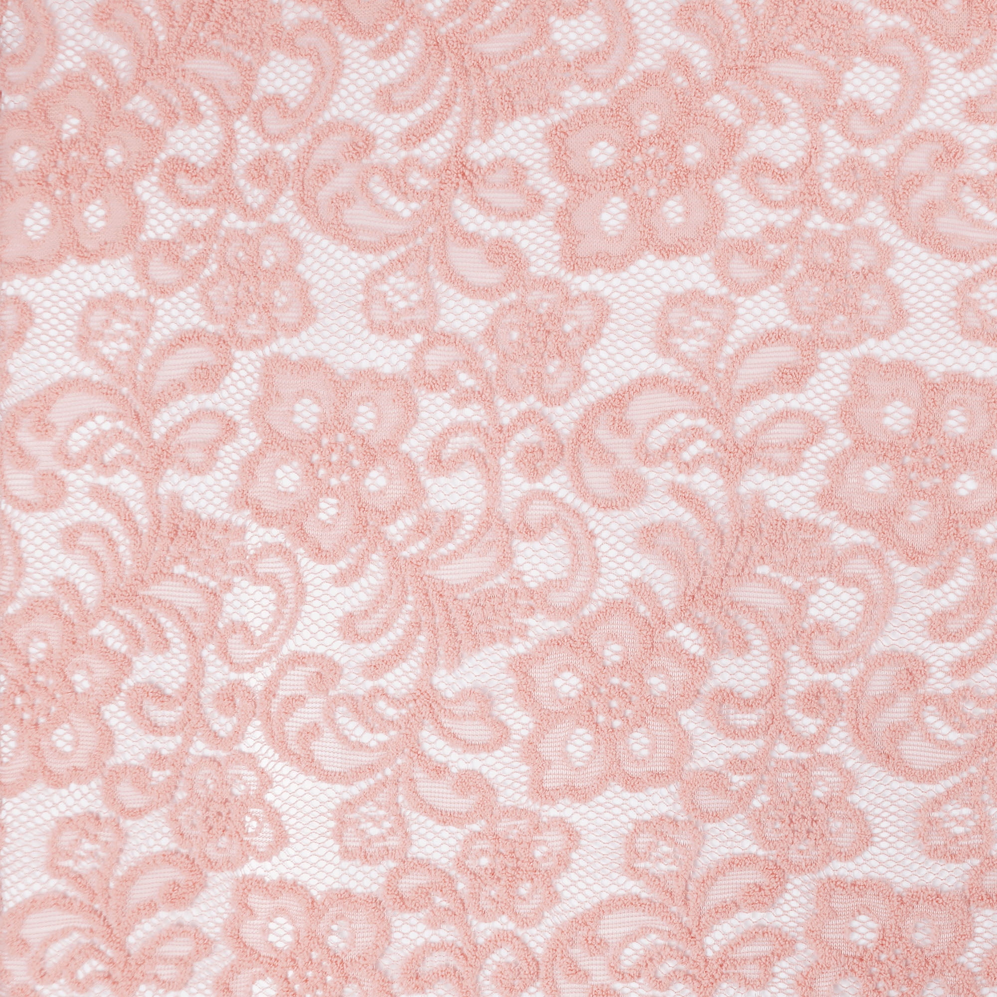 Romex Textiles 100% Polyester Chenille Lace Fabric with Flower Design - Blush Pink