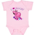 thumbnail image 3 of Inktastic I Love Hippos with Pink Hippo and Flowers Boys or Girls Baby Bodysuit, 3 of 5