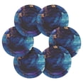 thumbnail image 2 of Blue and Golden Marble with Splash Drink Coasters with Holder Absorbent Coaster for Coffee Table Room Decor 6 Pack, 2 of 7