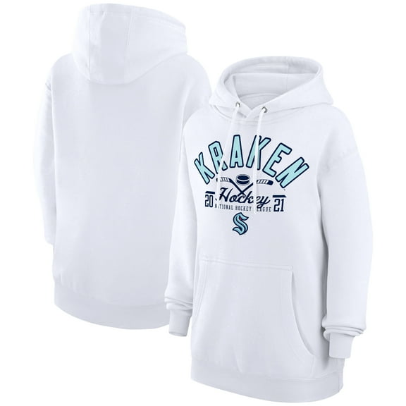 Men's Starter  White Seattle Kraken Puck Pullover Hoodie