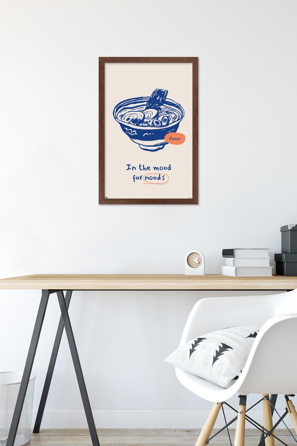 In The Mood For Noods Wall Poster, 14.725" x 22.375" Framed