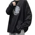 thumbnail image 4 of Top de manga larga para hombre Fibra de leche Elegante cuello redondo Patrón de tierra Top informal para hombre con estilo para citas en la oficina, 4 of 8