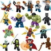 48 Pcs Action Figures Building Blocks Toys Set, Collectible 1.77-2.95 Inchs Iron Man Hulk Minifigures Building Kits Awesome Gift for Kids Fans of Hero Building Toys