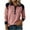 Pink, variant on ZACPNCV Womens Trendy Casual Sweatshirt Long Sleeve Solid Color with Detachable Feel Denim Collar and Stitching