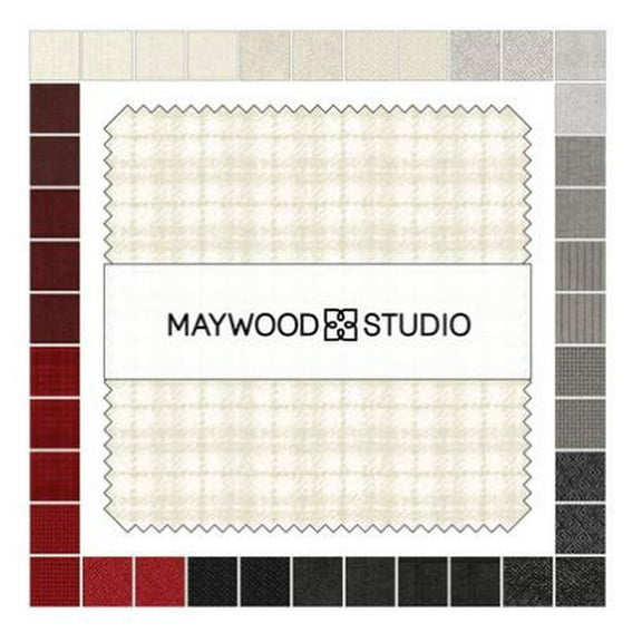 5" Charm Pack Squares - Bonnie Sullivan Woolies Flannel Winterberries Maywood Studio 42 5-inch Charm Pack Squares Flannel Fabric Bundle Precuts (CP-MASWOF-WINT) M422.43