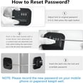 thumbnail image 2 of ZHZFKQ Refrigerator Lock, Heavy Duty Fridge Lock, Combination Lock for Refrigerator Cabinets, Drawers, Safety Lock, Easy Install No Keys Needed (Black-2 Pack) Baby Safety Products, 2 of 7