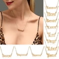 thumbnail image 1 of Zeus Creative Twelve Constellation Necklace Vintage English Letter Clavicle Chain, 1 of 7