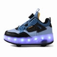 thumbnail image 4 of Kids Wheels Shoes with Lights Rechargeable Roller Skates Shoes Retractable Wheels Shoe LED Flashing Sneakers for Girls Boys Gift, 4 of 22