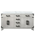 thumbnail image 2 of 60 In. X 22 White Oak Bath Vanity With Marble Surface And Space Double In Top Exquisite Build Quality, 2 of 2