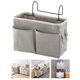 thumbnail image 3 of sweethay Bolsa de almacenamiento para cabecera de cama nórdica, cesta de cama de lino y algodón, organizador colgante para dormitorio, litera, Almacenamiento y organización del hogar Gris sweethay HA001656-01, 3 of 6