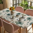 thumbnail image 3 of Watercolor Dandelion Table Cloths for 6 Foot Rectangle Tables, Spring Floral Botanical Vintage Beige Patio Waterproof Elastic Fitted Tablecloths, Washable Rectangular Table Cover for Camping, 3 of 8