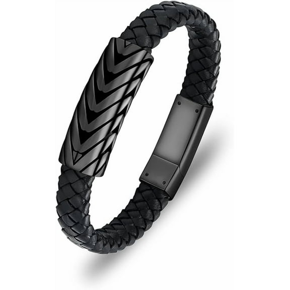 Leather Urn Bracelet for Ashes for Women Men Infinity Knot / Cross / Infinity / Motorcycle Cremation Jewelry Leather Cuff Bangle Memorial Ashes Bracelet