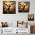 thumbnail image 4 of Designart "Hummingbird in Feathered Flame II" Animals Framed Wall Art - Traditional Blue Hummingbird Hallway Framed Wall Art Decor, 4 of 6