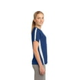 thumbnail image 3 of SPORT-TEK Women's Colorblock PosiCharge Competitor Tee L True Royal/White, 3 of 6