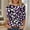 Purple, variant on Qulqfy Women's Spring Tops Plus Size 3/4 Sleeve Shirts Crew Neck Floral Fall Going Out Tops Womens Blouses L