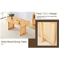 thumbnail image 3 of Chinese Style Solid Wood Dining Table With Amplification, Wooden Desk For Various Rooms, Easy Installation Required Modern Desk, Country Retro Design Office, Living Area, Quick Setup, 3 of 6
