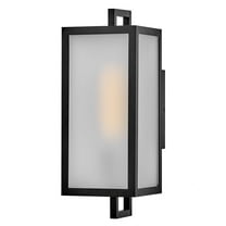 82070BK-Lark-Halden - 12W 1 LED Outdoor Small Wall Mount Lantern-15 Inch Tall and 5.5 Inch Wide
