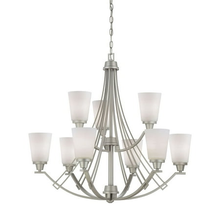 

Wright Chandelier Matte Nickel 9X60W 120