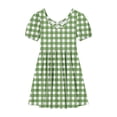 thumbnail image 4 of QSXADF Girls' Summer Casual Dress Sundress Children's Round Neck Sleeve Short Sleeved Dress Classic Back Girl Summer Dress Summer Outfits, 4 of 7