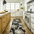 thumbnail image 6 of Lahome 2'x6' Floral Hallway Runner Rug,2x6 Washable Non-Slip Carpet Runner, Throw Low-Pile Stain Resistant Laundry Room Rug Kitchen Runner Black Paisley Print Rug Runner for Bedroom Entryway Bathroom, 6 of 6