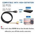 thumbnail image 2 of Cable HDMI a RCA, cable de conversión de alta definición de 1080p HDMI a 3 RCA para decodificador, adaptador de cable de audio y video rojo, amarillo y blanco para TV, HDTV y DVD - 1,5 m, 2 of 5