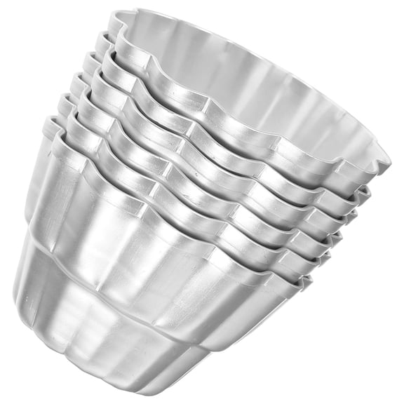 GAXIRE 6Pcs Pudding Molds Muffin Molds For Baking Nonstick Coating Heat Release Bakery Mini Cup Shape