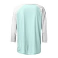 thumbnail image 5 of FNFYFH Women 3/4 Sleeve Raglan Shirts Lightweight Color Block Baseball Tees Trendy Crewneck Tunic Blouses 2025 Summer Causal Loose Fit Tops, 5 of 5