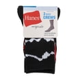 thumbnail image 5 of Hanes Originals Boys' Crew Socks, 3-Pack, Sizes M-L, 5 of 6