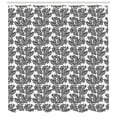 thumbnail image 3 of Ambesonne Black and White Shower Curtain, Foliate Theme, 69"Wx84"L, Black White, 3 of 3