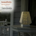 thumbnail image 5 of Alpine Corporation 7" x 10" Modern Metal Tabletop Lamp with LED Lights, White, 5 of 12