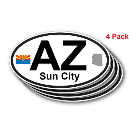 Sun City, AZ - Oval Sticker 4 Pack