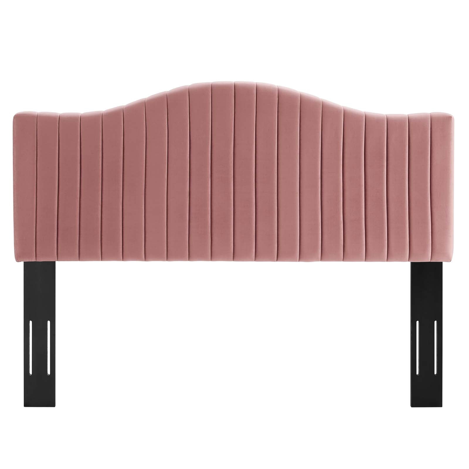 Modway Brielle Channel Tufted Velvet King/California King Headboard - Dusty Rose