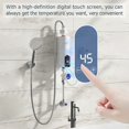 thumbnail image 3 of Mini calentador de agua eléctrico instantáneo de 5500 W, IPX4 resistente al agua con pantalla LED y cabezal de ducha, calentador de agua termostático instantáneo para baño, cocina., 3 of 5