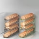 thumbnail image 1 of Organizador de huevos enrollable para puerta de frigorífico, bandeja deslizante con tapa, rejilla de plástico apilable para almacenamiento en la nevera, 1 of 6