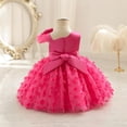 thumbnail image 4 of vastwit Baby Girls Butterfly Dress Single Shoulder Princess Party Tulle Birthday Tutu Prom Gown with Headband Hot Pink 12-18 Months, 4 of 6