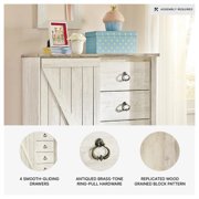 Signature Design by Ashley Willowton 4 Drawer Door Chest in Whitewash