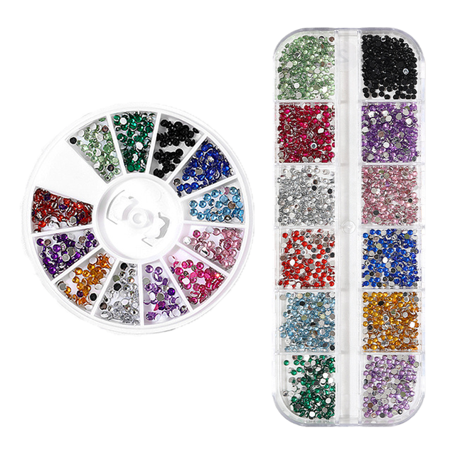 Diamantes de imitación para decoración de uñas, juego de diamantes para decoración de uñas para mujer Cristal para decoración de uñas Adepaton Uñas Postizas y Decoración